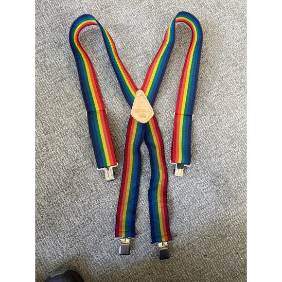 Popular Mechanics Vintage Rainbow OS suspenders - Picture 1 of 3